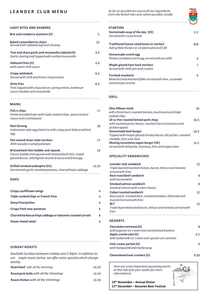 November menu November menu